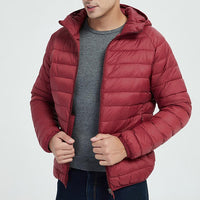 Winter Men Light Weight Duck Down Cotton Parka Coat