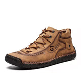 Men's Shoes - Men's Handmade Leather Comfy Soft Casual Snow Boots
