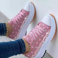 Women Platform Sneakers Canvas Shoes White Sneakers