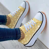 Women Platform Sneakers Canvas Shoes White Sneakers