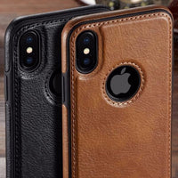 Phone Case - Vintage PU Leather Back Ultra Thin Case Cover for iphone X XS Max XR