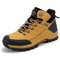 Warm Men's Snow Boots Leather Waterproof Men Sneakers Outdoor Men Hiking Boots Work Shoes