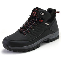 Warm Men's Snow Boots Leather Waterproof Men Sneakers Outdoor Men Hiking Boots Work Shoes