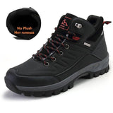 Warm Men's Snow Boots Leather Waterproof Men Sneakers Outdoor Men Hiking Boots Work Shoes