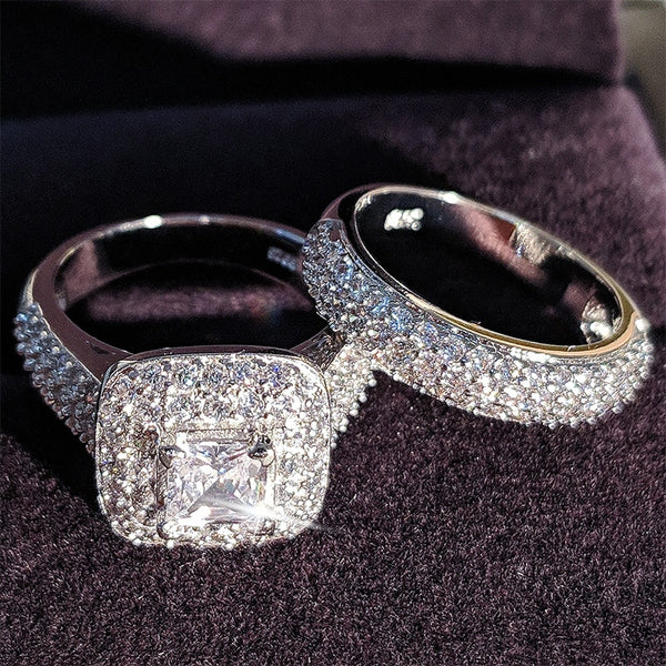 Luxury 925 Sterling Silver Wedding Ring