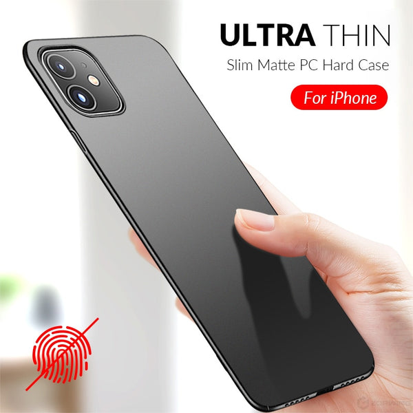 Ultra thin Shockproof Hard PC Matte Cover Phone Case For iPhone 12 11 Pro 12 mini XS Max XR X 7 8 Plus 11 Pro Max XR