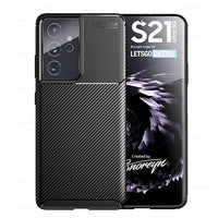 Carbon Fiber Soft Silicone Protection Cover For Samsung Galaxy S21 S20 Ultra Plus S 21 Ultra Case