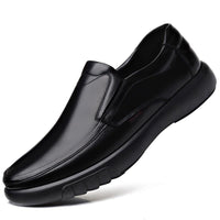 Men's Leather Shoes Soft Anti-slip Rubber Waterproof Loafers Shoes