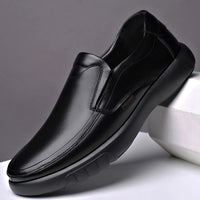 Men's Leather Shoes Soft Anti-slip Rubber Waterproof Loafers Shoes