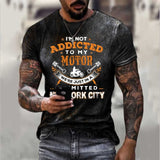 Summer New Mens T Shirts Oversized Loose Clothes Vintage Short Sleeve Fashion America Route 66 Letters Printed O Collared Tshirt