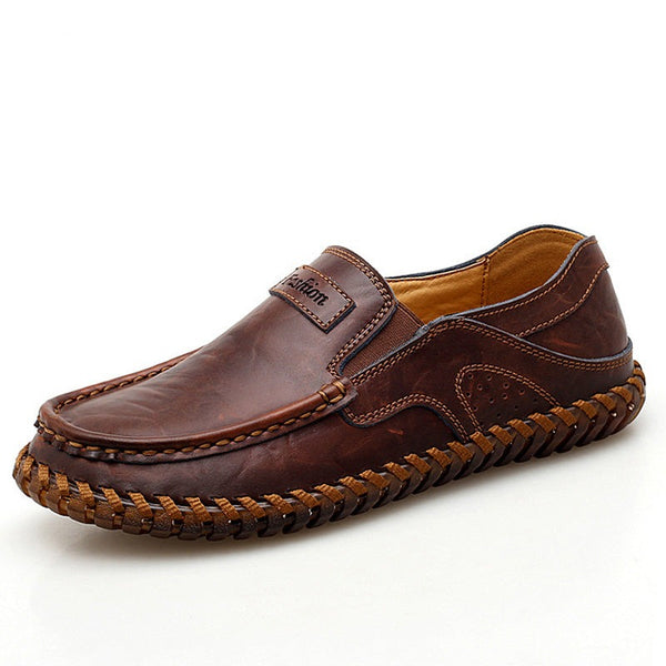 Causal Men Shoes High Quality Handmade Vintage Loafers Big Size