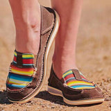 Women Flats Shoes Canvas Light Hard-Wearing Rubber Canvas Embroidered Shoes