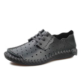 Hollow Handmade Mens Shoes Casual Fashion Light Moccasin Man Comfort Low Loafers