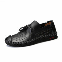 Hollow Handmade Mens Shoes Casual Fashion Light Moccasin Man Comfort Low Loafers