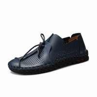 Hollow Handmade Mens Shoes Casual Fashion Light Moccasin Man Comfort Low Loafers