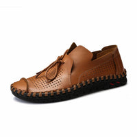 Hollow Handmade Mens Shoes Casual Fashion Light Moccasin Man Comfort Low Loafers