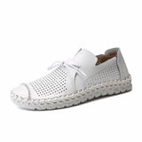 Hollow Handmade Mens Shoes Casual Fashion Light Moccasin Man Comfort Low Loafers