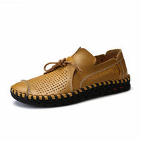 Hollow Handmade Mens Shoes Casual Fashion Light Moccasin Man Comfort Low Loafers