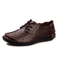 Hollow Handmade Mens Shoes Casual Fashion Light Moccasin Man Comfort Low Loafers