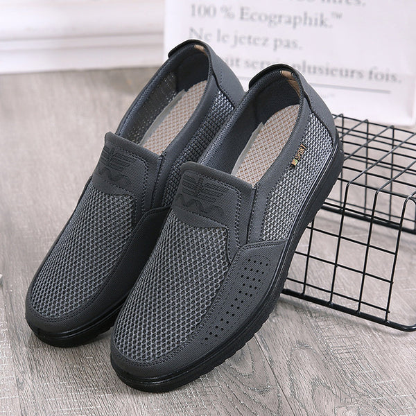 Old Men Shoes - Men Super Light Soft Flats Ultralight Non-slip Shoes Big Size