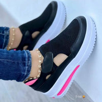 Women Vulcanized Breathable Wedges Walking Sneakers