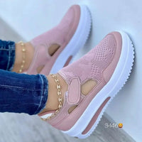 Women Vulcanized Breathable Wedges Walking Sneakers
