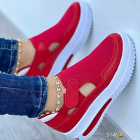 Women Vulcanized Breathable Wedges Walking Sneakers